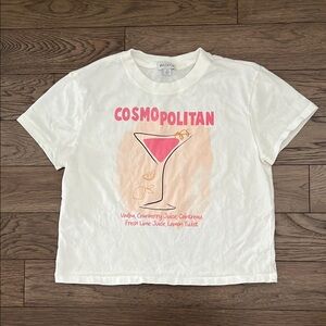 Wildfox White Tee with Pink Graphic